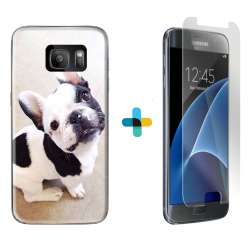 Pack protection : coque personnalisée Samsung Galaxy S7 + verre trempé